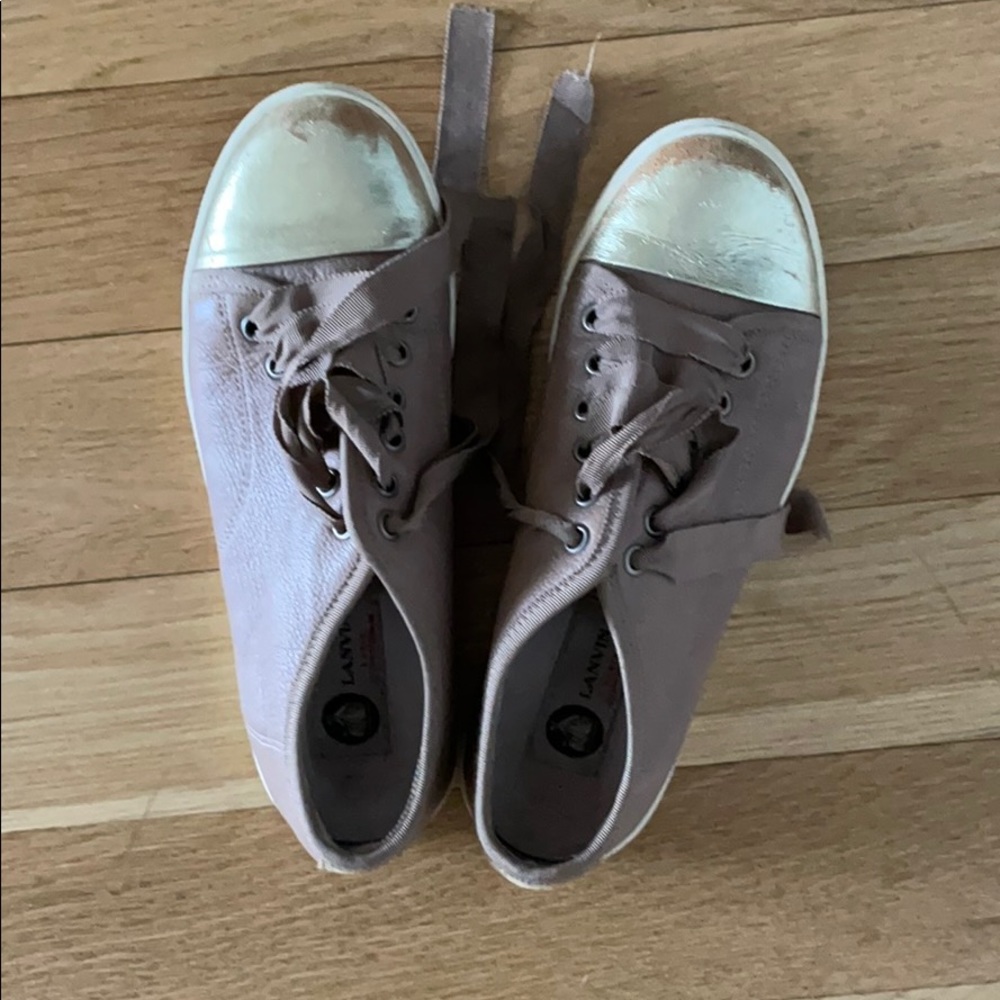 Lanvin Taupe Sneakers